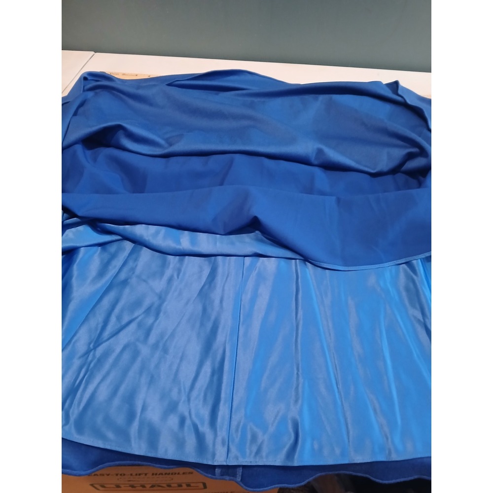 MBN 3x Blue Fit and Flare Dress Short Sleeve Pleated Skirt Plus Modest - Picture 10 of 12